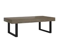 vidaXL Coffee Table Grey and Black 120x60x40 cm Mdf and Iron, Grey
