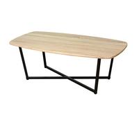 Coffee Table MDF Top Metal Legs Modern Design Durable Furniture
