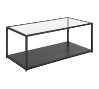 Beliani Glass Top Coffee Table Black Medora, Black