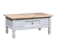Coffee Table Mexican Pine Corona Range Grey 100x55x45 cm Berkfield Home Grey One Size