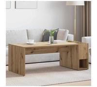 Coffee Table Modern Artisan Oak Engineered Wood 101.5x50x37cm Storage Low Indoor