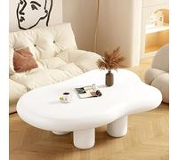 Coffee Table - Modern Cartoon Wood End Table with Round Corner Design for Living Room & Bedroom, Unique Home Decor