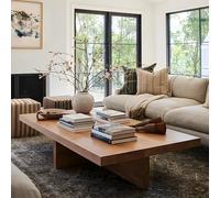 Coffee Table Modern Classic Farmhouse Solid Wood Rustic Centre For Living Room Wooden Rectangular Cocktail 39" Lx27.5 Wx18 H