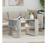 Coffee Table Modern Concrete Grey Engineered Wood 66x49.5x45cm Durable 2 Shelves