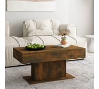 vidaXL Coffee Table Smoked Oak 96x50x45 cm Engineered Wood