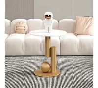 Coffee Table, Modern Oval Stone Metal Base Table, Slate Tabletop, Centerpiece for Living Rooms, Small Apartment Furniture