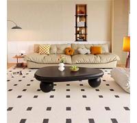 Coffee Table, Modern Round Edge Design with 3 Ball Legs, Funky Minimalist Style, for Home Decor, Perfect for Living Room