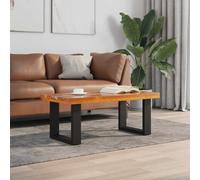 Coffee Table Multicolour Solid Teak Top, with Resin & Crushed Glass 100x50x40cm