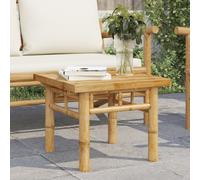 Coffee Table Natural Bamboo 45x45x35 cm Slatted Ventilated Indoor Patio Outdoor