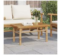 Coffee Table Natural Bamboo 70x40x35cm Slatted Outdoor Indoor Compact Style Low