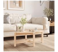Coffee table Natural Pine Solid Wood 87x48x35 cm Rustic Living Room Minimalist