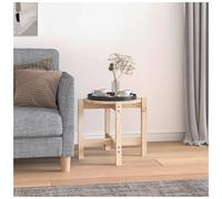 Coffee Table Natural Solid Pinewood Round Ø52.5cm x45cm Rustic Living Room Home