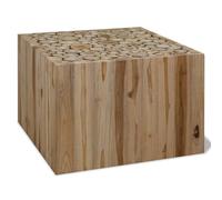 Coffee Table Natural Teak Slice Stump 50x50x35 cm Solid Eco Handmade No Assembly