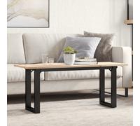 Coffee Table O-Frame 110x40x45 cm Solid Wood Pine and Steel Berkfield Home Brown One Size