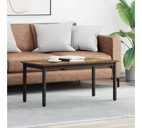 Coffee Table Old Wood 100x50x45cm Engineered Wood Top w/ Metal Legs Minimal Slim
