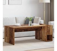 Coffee Table Old Wood 101.5x50x37 cm Engineered Wood Rectangular Storage Shelf