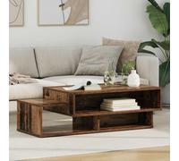Coffee Table Old Wood 105 x 50 x 32.5 cm Engineered Wood 3-Shelf Modern Minimal