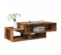Coffee Table Old Wood 105x55x32 cm Engineered Wood 3-Compartment Living Room Fit