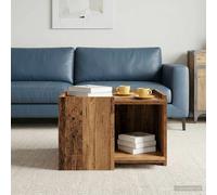 Coffee table Old wood 50.5x50x33cm Engineered wood Modern Storage Table Compact