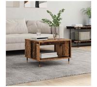Coffee Table Old Wood 60x50x40cm Engineered Wood Industrial Tapered Iron Legs XL