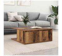 Coffee Table Old Wood 80 x 80 x 31 cm Engineered Wood Drawer Modern Minimalist.