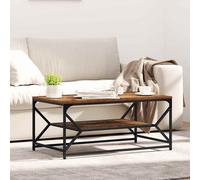Coffee Table Old Wood 90x50x40 cm Engineered Wood Top Steel Frame Modern Durable