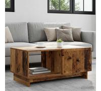 Coffee Table Old Wood 90x50x40cm Engineered Wood Vintage Storage 2 Drawers Retro