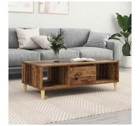Coffee Table Old Wood Engineered Wood 102x55x35cm Modern Storage Hinge Doors Low