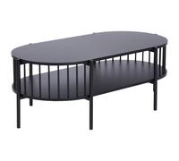 Beliani Coffee Table OREANA Black, Black