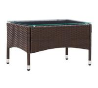 Coffee Table Brown 60x40x36 cm Poly Rattan