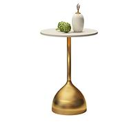 Coffee Table, Round Marble Side Table, Nordic Design for Living Room, Bedroom, and Hotel Lounge