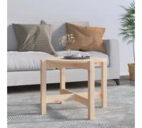 Coffee Table Round Natural Pine Ø62.5x45 cm Solid Wood Livingroom Decors
