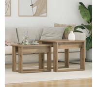 Coffee Table Set 2-pc Artisan Oak Engineered Wood Nesting 50x52x42 & 50x30x37.
