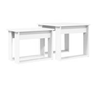vidaXL Coffee Table Set 2 pcs White Engineered Wood