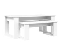 vidaXL Coffee Table Set 2 pcs White Engineered Wood