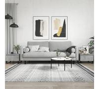 Coffee Table Set 2pc Concrete Grey 50x46x35cm Engineered Wood Drawer Metal Legs
