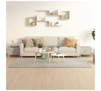 Coffee Table Set 2pc Concrete Grey 50x50x40cm Modern Engineered& Eucalyptus Wood