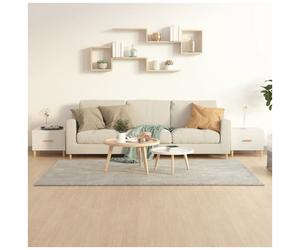 Coffee Table Set 2pc High Gloss White 50x50x40 cm Engineered & Modern Eucalyptus