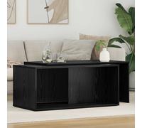 Coffee table set Black Oak 90x48x40cm Engineered Wood Rectangular Duo sleek Set