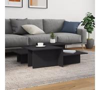 Coffee Table Set Grey Engineered Wood 111.5x50x33cm Pair Modern Nesting Compact