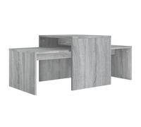 Vidaxl Coffee Table Set Grey Sonoma 100X48X40 Cm Engineered Wood