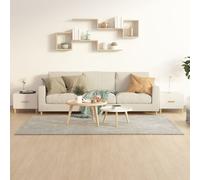 Coffee Table Set of 2 High Gloss White 50x50x40 cm Engineered Wood 1-Drawer Pair