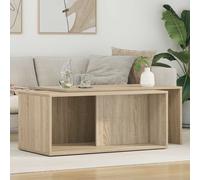 Coffee table set Sonoma oak engineered wood 90x48x40 cm modern compact 2pcs