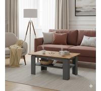 Coffee Table Shefa Line Element 900 Oak - Graphite