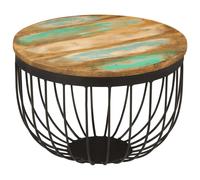 Coffee Table Side End Tea Solid Wood Reclaimed and Steel vidaXL