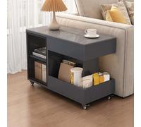 Coffee Table Side Glass Rectangular Sofa Side Table Modern End Table Side Table with Storage Space Easy Assembly Accent End Table with Drawer for Bedroom Small Spaces Home Office