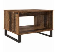 Coffee table Old wood 60x50x40cm Engineered wood with Iron Legs Storage Shelf -