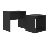 vidaXL Coffee Table Set Black 48x30x45 cm Engineered Wood