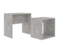 Vidaxl Coffee Table Set Concrete Grey 48X30X45 Cm Engineered Wood