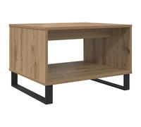 Coffee Table Artisan Oak Engineered Wood 60x50x40cm Storage Iron Legs Minimalist